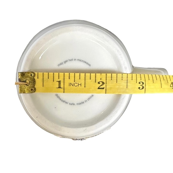 Rae Dunn Be In THE MOmeNt Mug Coffee Tea White with Red Interior Dimples 2017 OG - Picture 15 of 15